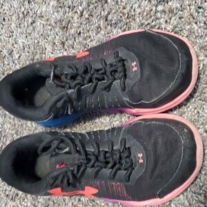 Size 13 Under Armour girls black sneakers